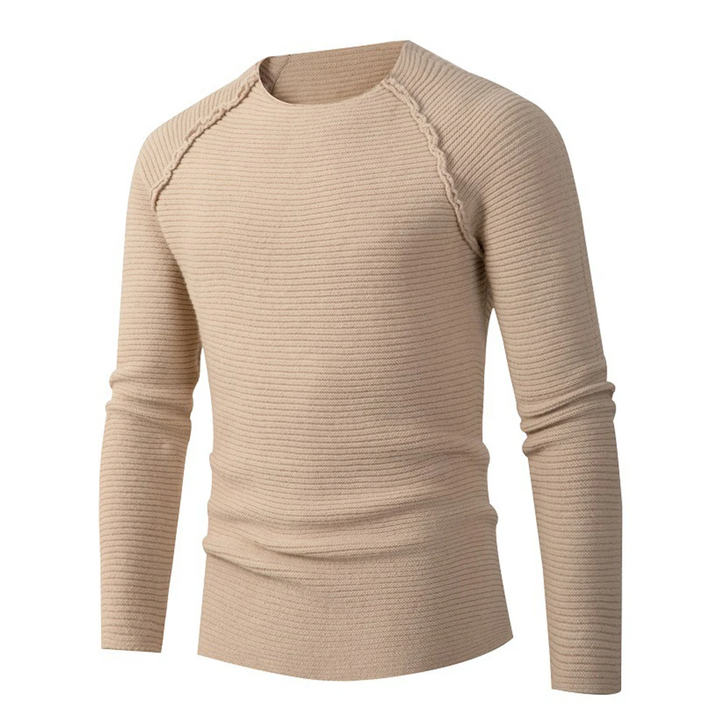 

Casual Men's Solid Color Winter Sweaters Pullovers Long Sleeve Knit Muscle Jumper Comfortable Top Warm Sweater Male Clothing