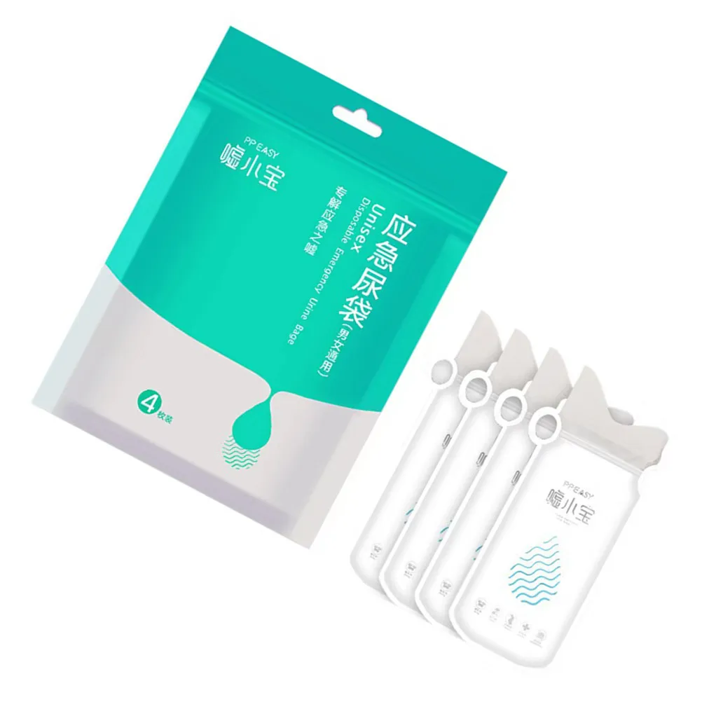8pcs 일회용 소변 가방 야외 여행 캠핑 교통체증을 위한 비상 소변기 휴대용 화장실 누출 방지