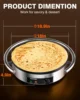 Commercial Electric Crepe Maker 16 Inch 110V Non-Stick 1700W Electric Crepe Machine Adjustable Temperature Control 403 Stainless 6