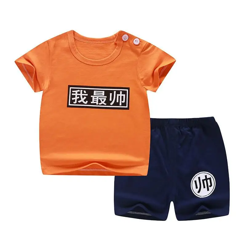 Brand Clothes Toddler Sets Summer Tees + Shorts Casual Suit 0 1 2 3 4 Years Old Kids Clothing Boys Girls Two Piece Set Baby Sets baby outfit matching set Baby Clothing Set