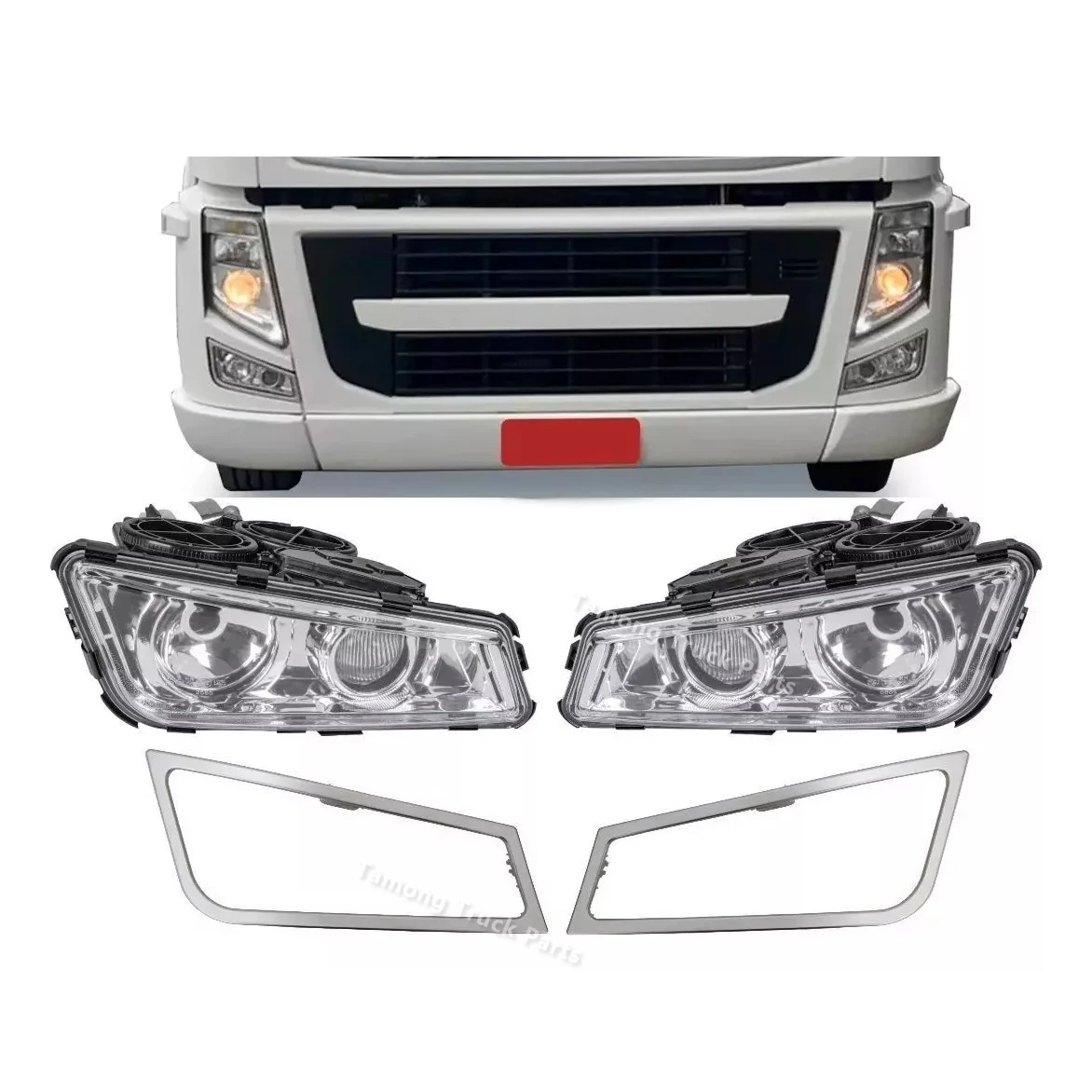 

1 PCS Fog Light Lamp For Volvo FH FM FH13 2008- Truck Spare Parts OE L 21297918 R 21297917 (no bulb include)