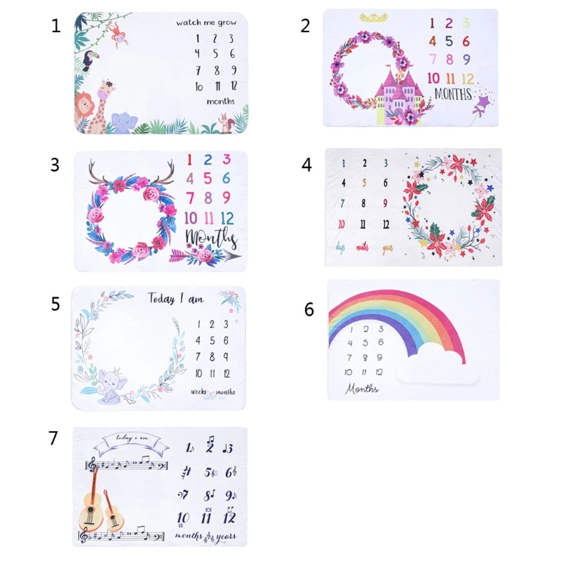 

Baby Milestone Monthly Background Cloth Photography Props Newborn Photo Blaket Dropship