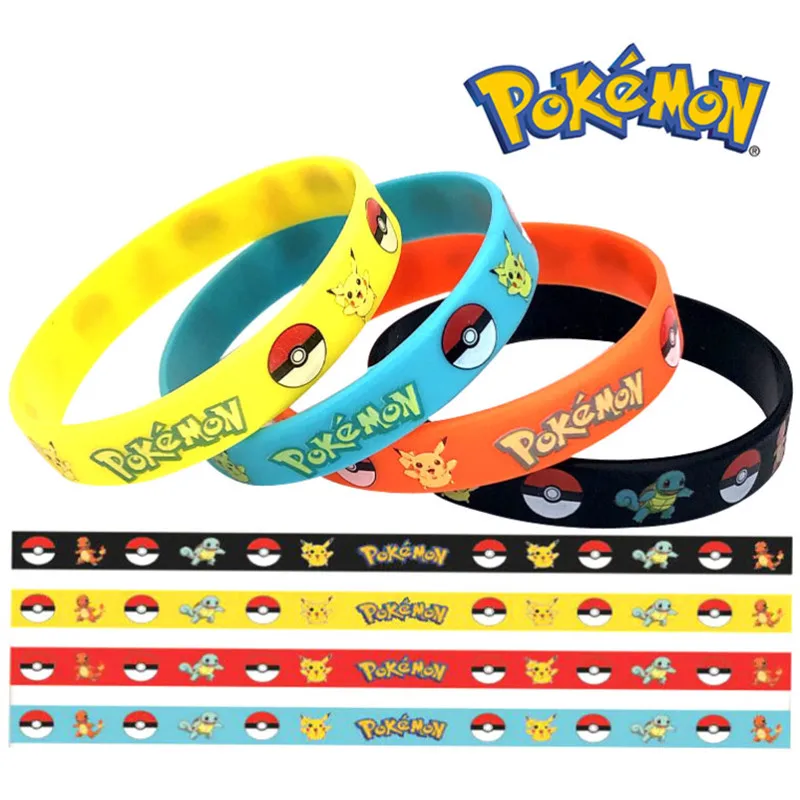 12pcs Pokemon bracciale Anime Pokemon figure Pikachu bambini Cartoon  braccialetti in Silicone braccialetti compleanno Cosplay regali per feste -  AliExpress