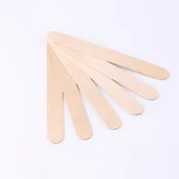 100 Pieces Disposable Wood Stick Beauty Spatulas Log Hair Removal Wax Coating and Scraping Tool Eyebrow Trimming Wooden Stick 2