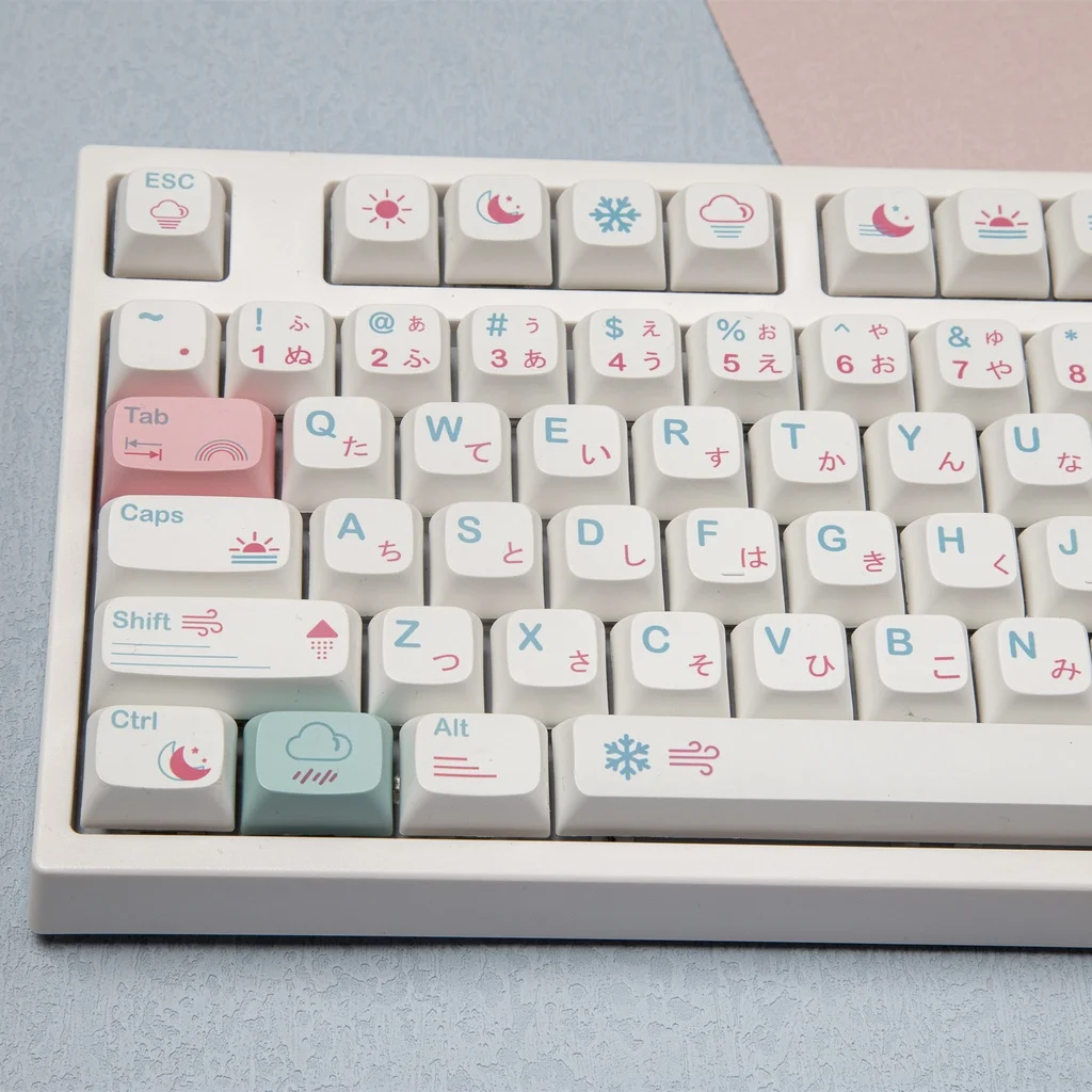 

XDA Profile PBT Sublimation Mechanical Keyboard Keycap Weather Keycap Support 61/64/84/87/98/104