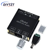 2*50W Bluetooth 5.0 Power Amplifier Class D Audio 10W~100W HiFi Stereo Wireless Music Player Mini USB Sound Card App Digital AMP 2