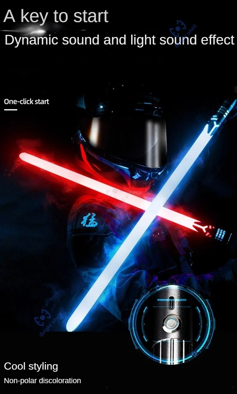 Metall-Lichtschwert Spielzeug RGB Lichtschwert 15 Farbwechsel Kinder Soundfonts Force FX FOC Blaster Spielzeug Jedi-Schwert Geschenk – Detail 7