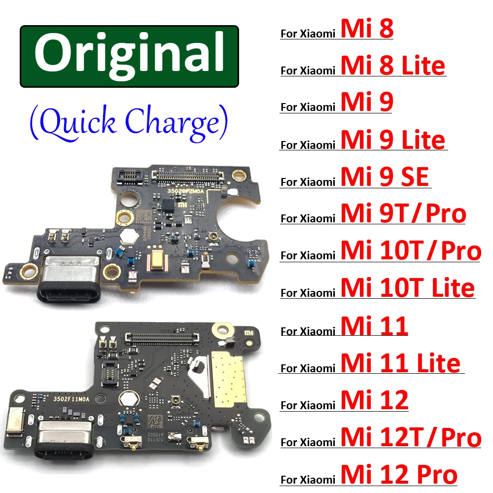 

100% Original For Xiaomi Mi 8 9 SE 9T 10 10T 11 12 12T Pro Lite USB Charging Port Dock Charger Plug Connector Board Flex Cable
