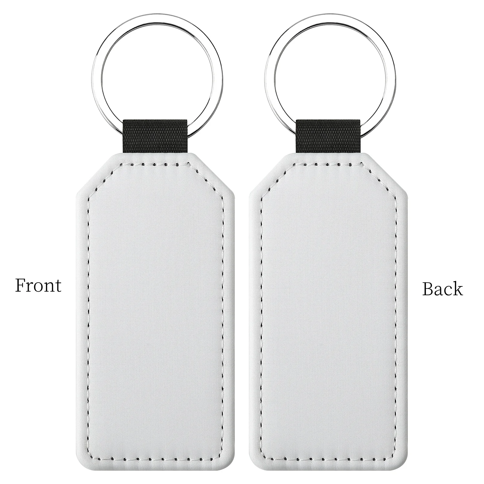 20 Pieces Sublimation Blank Keychains PU Leather Keychain Pendant Heat  Transfeh
