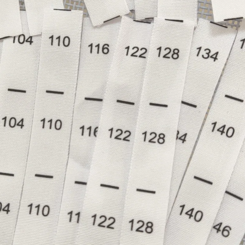 clothing labels garment labels 50pcs Pure White Cotton Size Label for Kids 56 62 68 74 80 86 92 98 104 110 116 122 128 134 140 146 Print Garment Size Labels