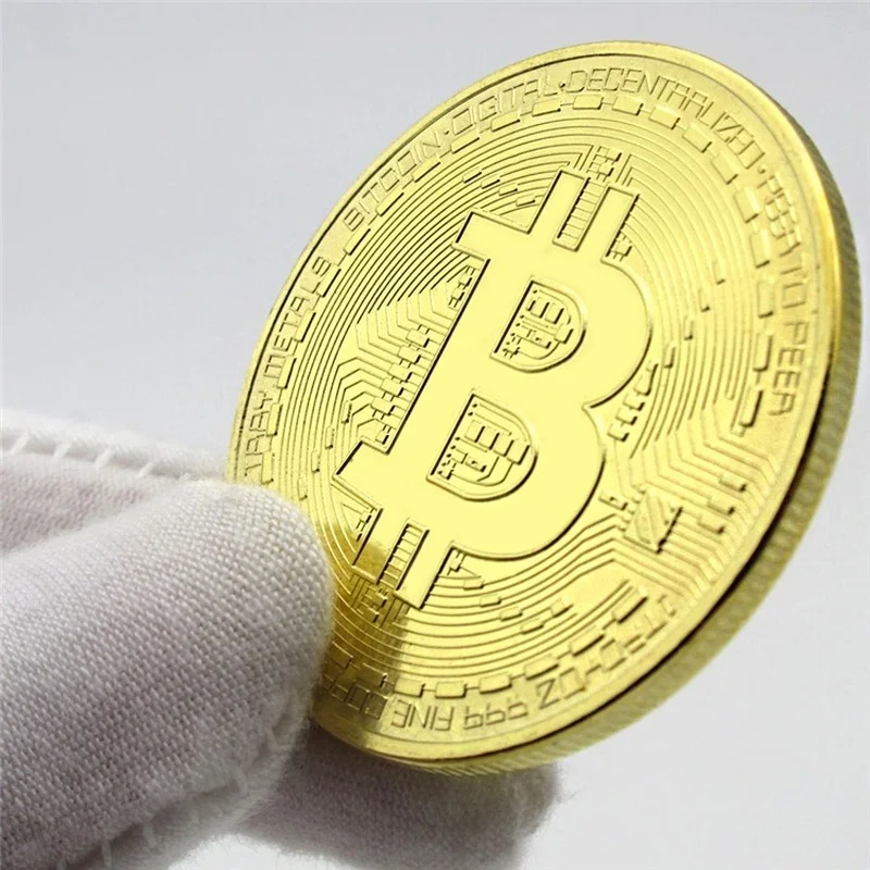 Позолоченная монета Биткоин коллекционный подарок Casascius Бит арт-коллекция монет