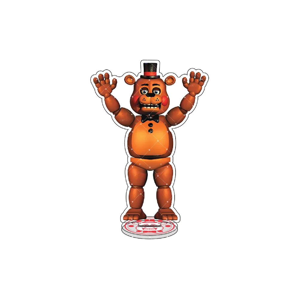 FNaF Acrylic Stand Figure - The Main Cast: Freddy Fazbear & Foxy the Pirate Fox - Unique Christmas Gift & Desk Ornament