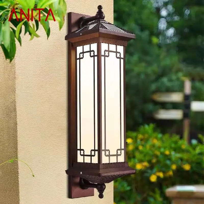 

ANITA Solar Wall Lamp Creativity Retro Outdoor Sconce Light LED Waterproof IP65 for Home Villa Corridor Courtyard