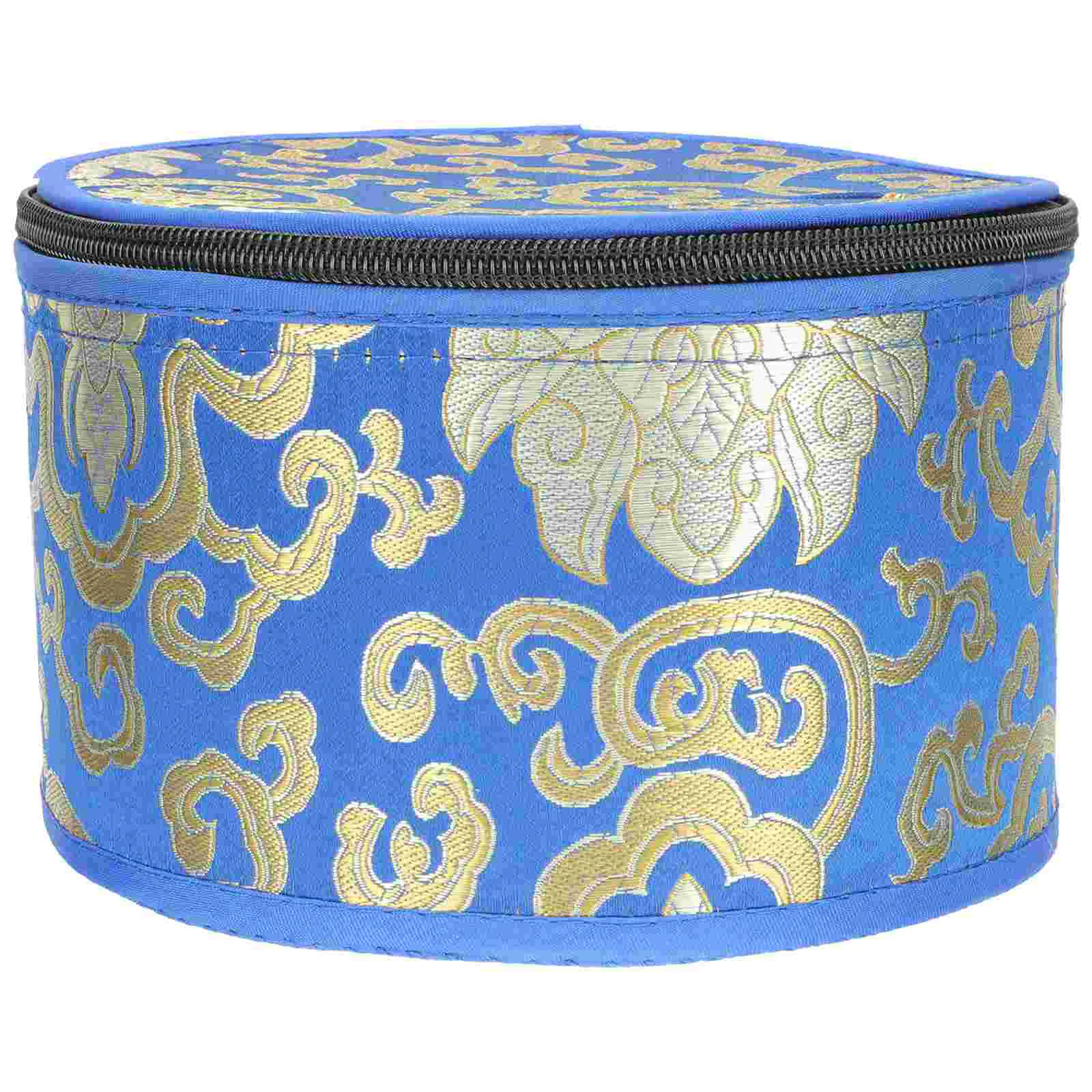 

Meditation Bowl Storage Case Bag Tibetan Singing Small Zipper Closure Buddha Sound Pouch Container Box