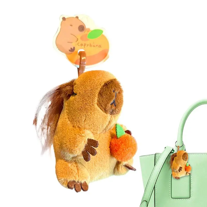 

Capybara Keychain Cute Capybara Stuffed Toy Keyring 12cm Realistic Capybara Stuffed Animals Keyring Funny Doll Capybara Pendant