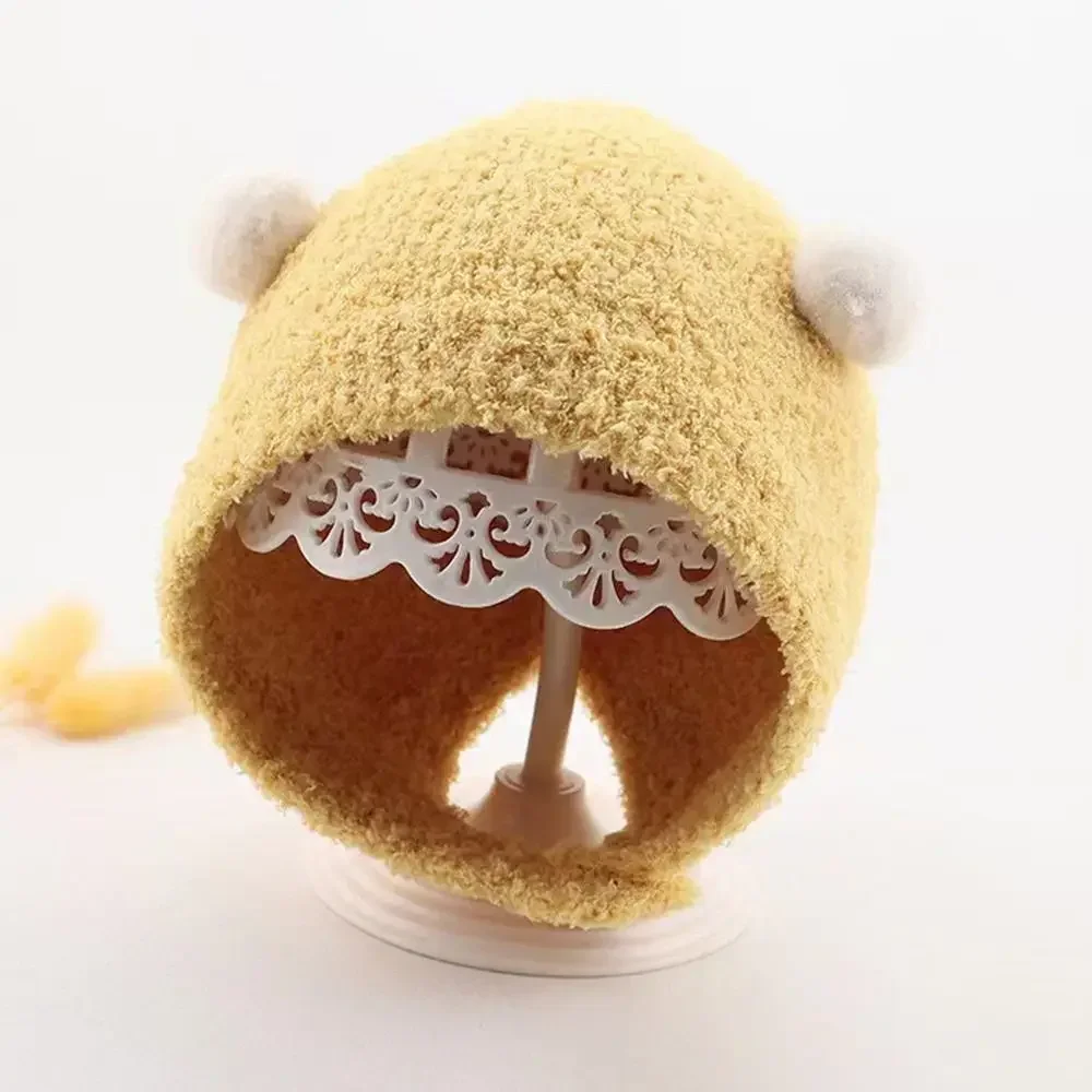 Plush Hat Cartoon Autumn Winter Hats Thickened Hip Hop Warmer Warm Bonnet Cute Newborn Cap Outdoor