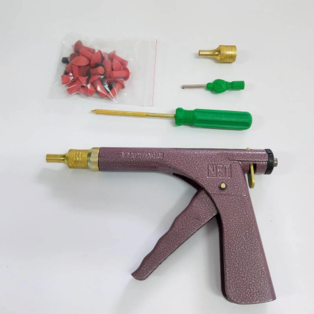 Hot Sale Motorcycle Fast Tire Repair Tools Kit Bike Tire Repair Puncture Plug Motorcycle Wheel Vacuum Gun Kit with Mushroom Nail