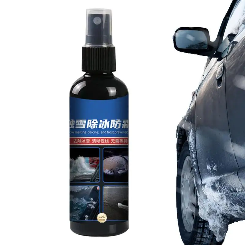 

Deicing Spray For Car 100ml De-Icing Snow Melting Multifunctional Liquid Driving Safety Supplies For Rearview Mirrors Exhaust