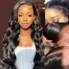 Perruque en cheveux humains vietnamiens, densité 230%, avec dentelle frontale 13x4, dentelle frontale transparente HD 13x6, effet Body Wave et Water Wave, pré-épilée, 30 38 pouces, perruque 360 Full Lace 2