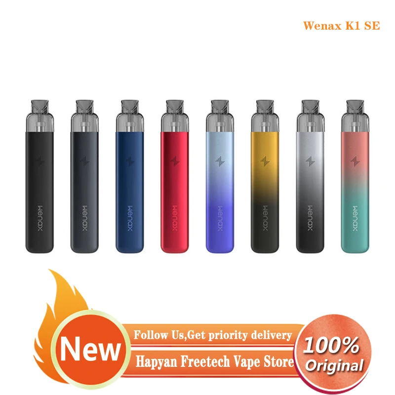 Geekvape Wenax K1 Se Kit 600mah Battery 9-16w Output With 2ml Pod Fit 1.0ohm Coil Tight & Mellow Mtl Vape  E-cigarette