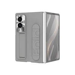 Luxury Shockproof Wrist Strap Stand Case with Folding Bracket - Galaxy Z Fold4 (GRAY)
