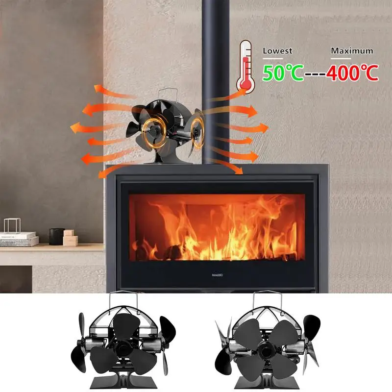 Heat Powered Stove Fan Stove Top Fan Heat Powered Fireplace Silent Thermal Eco Fans Wood Activated