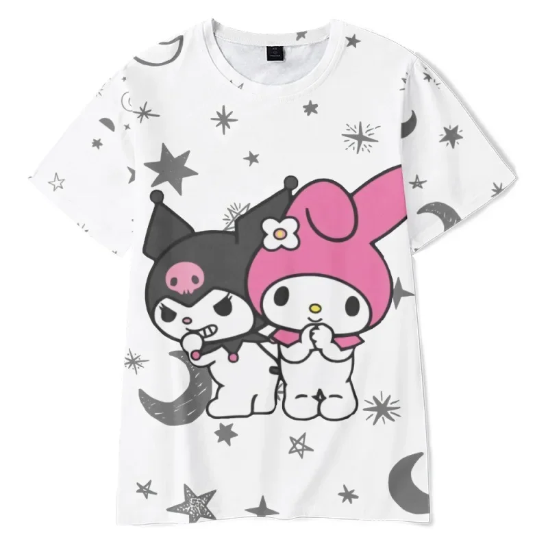 2023 Anime Cartoon Summer Kuromi T-Shirt My Melody Hello Kitty 3D Print Cartoons Clothes Kid Girl Boy Fashion T Shirt Casual Top 6