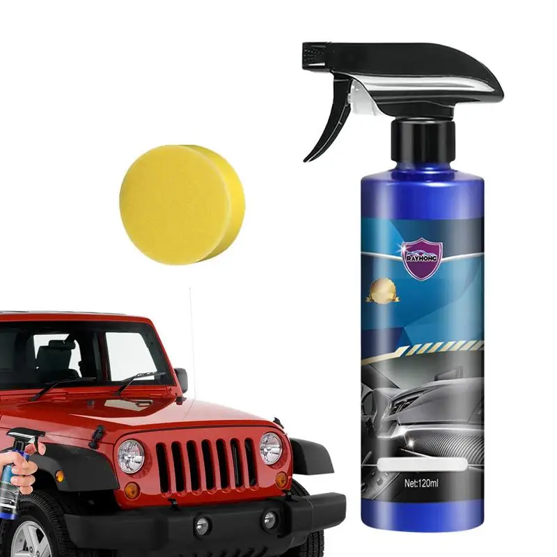 

Car Nano Repair Spray 120ml Waterless Automotive Interior Care Ceramic Coating Highly Hydrophobic Wax Quick Detailer With Sponge