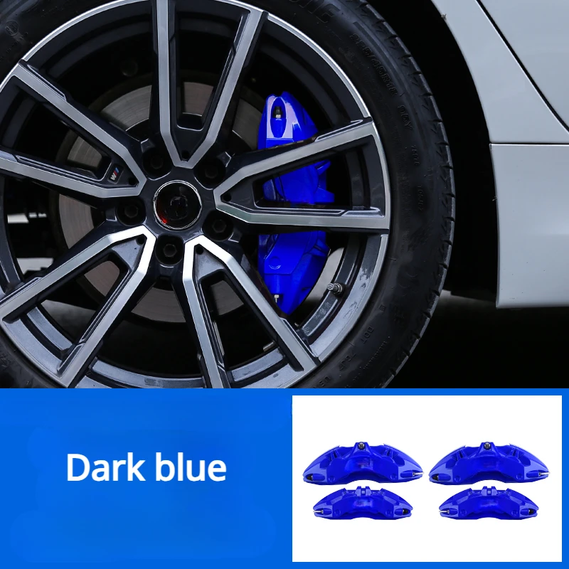 BMW ブレーキキャリパー 青 BMW車 ロゴ無し シンプル汎用高品質キャリパーカバー青 Lサイズセット