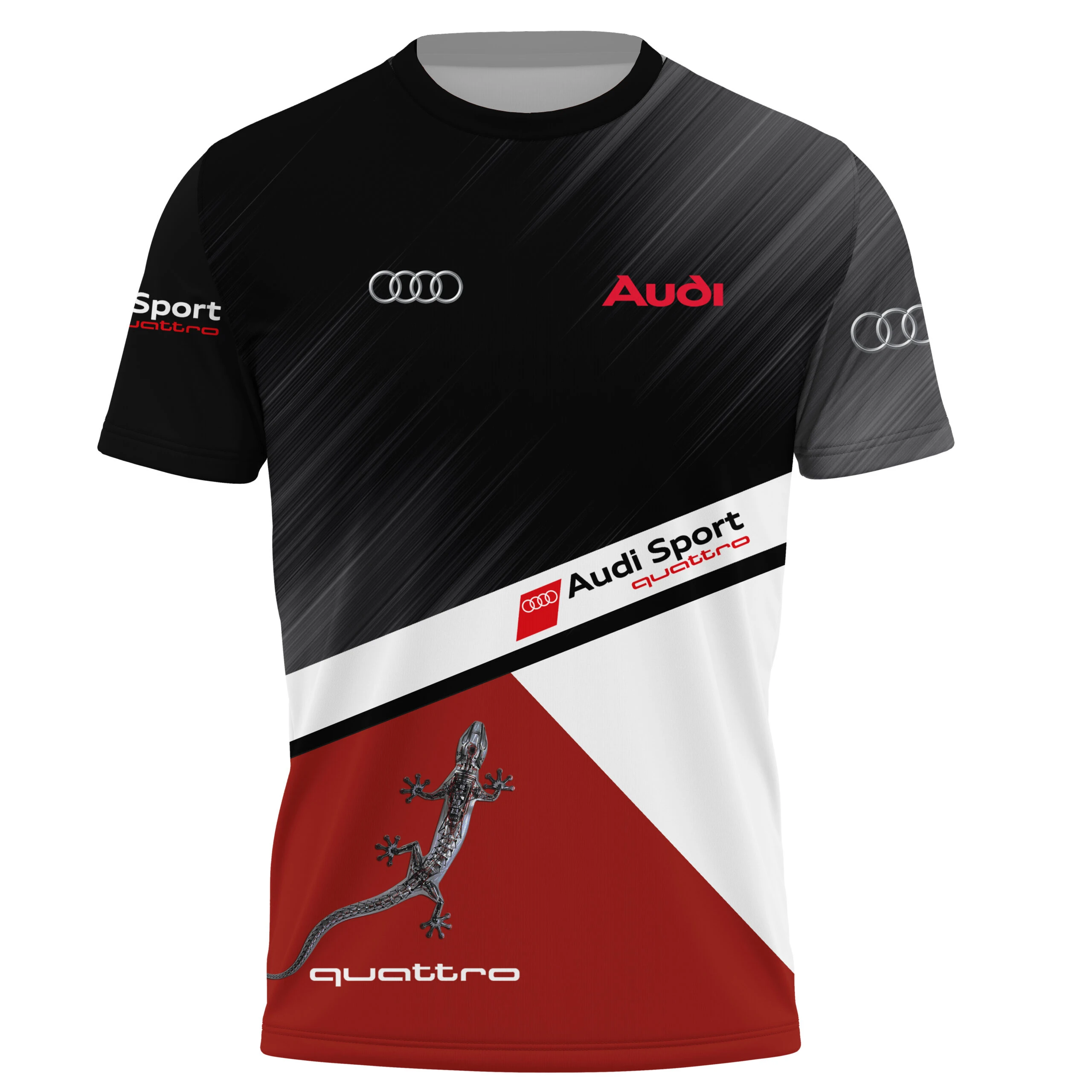 thumbnail image 1 of Conjuntos familiares a juego Camisetas de carreras Audi Ropa para hombres y mujeres Camisas de manga corta con cuello redondo Tops suaves y livianos de secado rápido, 1 of 5
