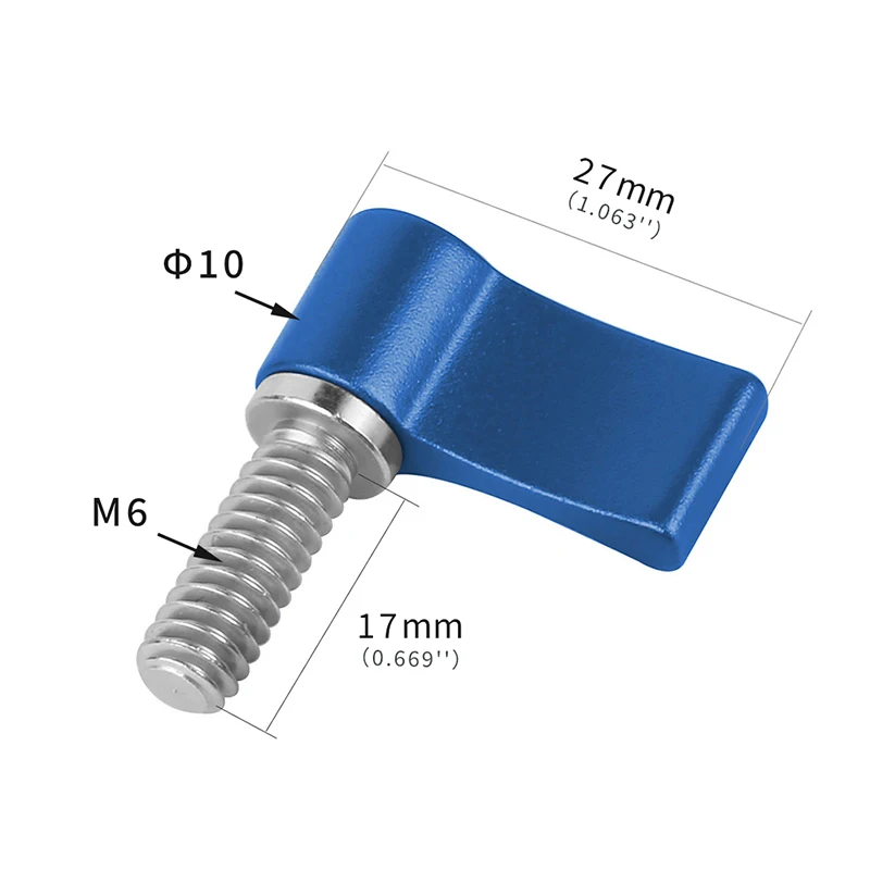 Camera Accessories Aluminum Alloy 7-shaped Handle Screw M4 / M5 / M6 Adjustable Tight Lock Screws for Action Cameras DSLR Photo Studio