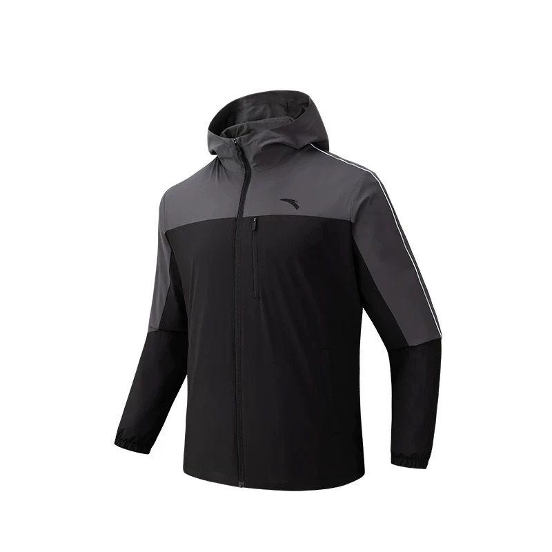 안타 남성용 러닝 트레이닝 재킷 방수 무불소 직조 스포츠웨어 후드 지퍼 클로저 스탠다드 핏 2026 신모델