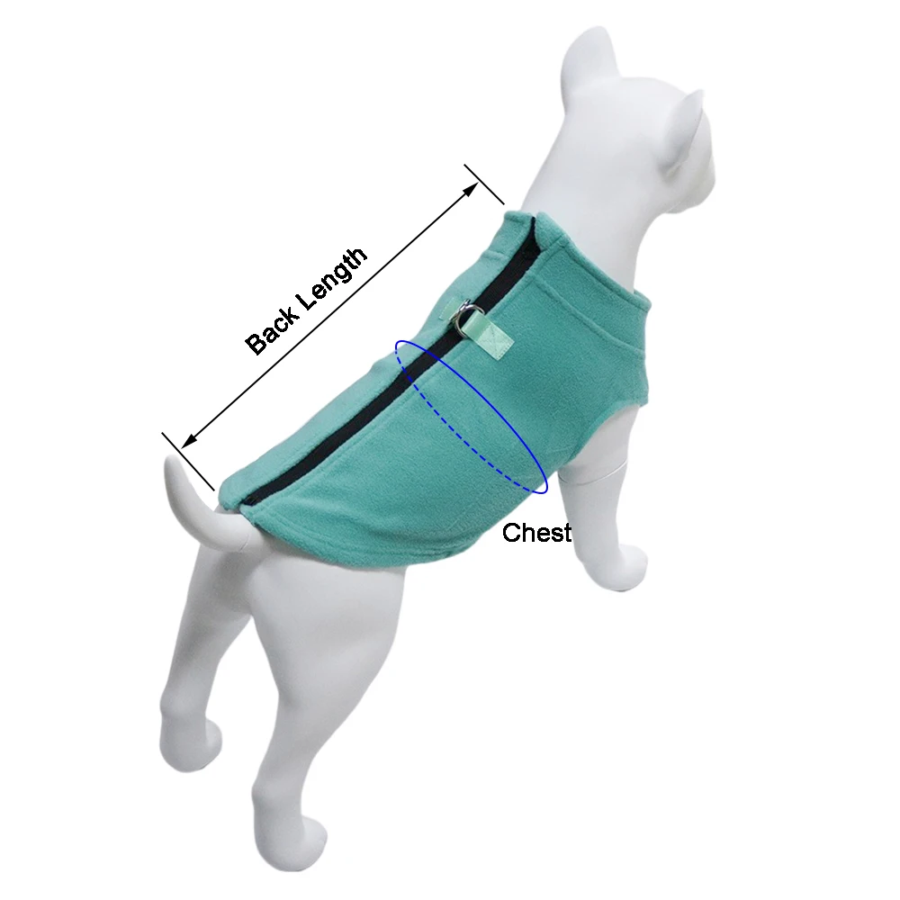 thumbnail image 4 of Ropa de forro polar para perros pequeños y medianos, ropa cálida de invierno para cachorros, abrigo para bulldog francés, disfraz de pug, chaqueta para caniche, chaleco para chihuahua., 4 of 6