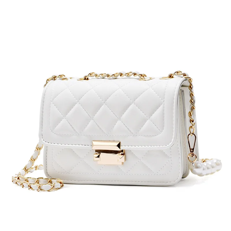 

Spring&Summer New Ladies Small Bag 2022 Fashion Simple Women's Shoulder Messenger Bag Diamond Lattice Chain Female Crossbody Bag