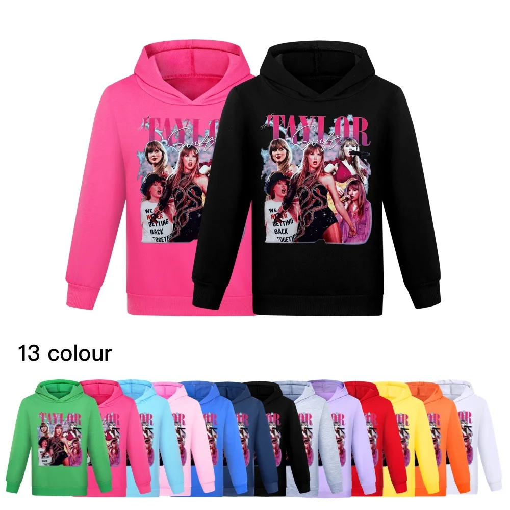 

Kids Taylor The Eras Tour Hoodies Girls Boys Cartoon Game Sweatshirts Tops Children Long Sleeve Pullovers Coat Sudadera Gifts