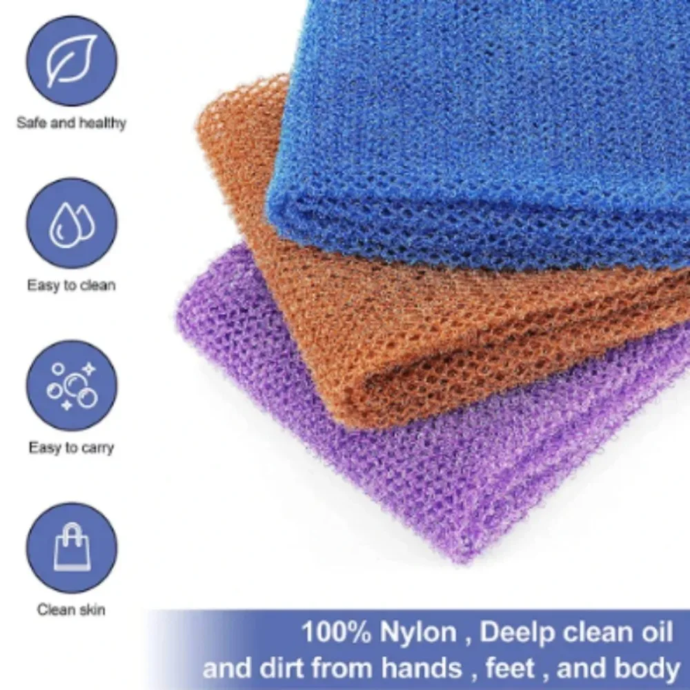 African Net Sponge 75cm African Exfoliating Body Net Scrubbing Wash Washcloth Long Bathing Sponge Shower 1Pcs