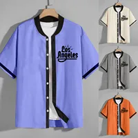 Fashion Shirts For Men 2023 New Summer Shirts Blouses For Men Loose Baseball Collar Button Front Shirt Casual Shirt Jacket 패션 - Image 5