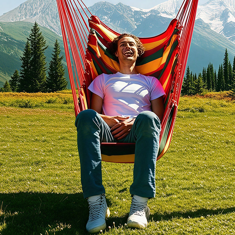 Portable Swing Chairs Canvas Outdoor Camping Swing Hanging Chair Leisure Hanging Hammocks Bearing for Travel Outdoor Furniture