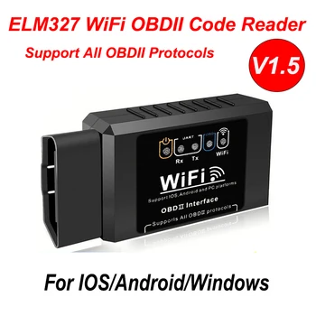 ELM327 WiFi OBD2 Code Reader Scanner Car Diagnostic Tools V1.5 WIFI For Android/IOS OBD 2 Car Diagnostic OBD2 Interface Adapter 1
