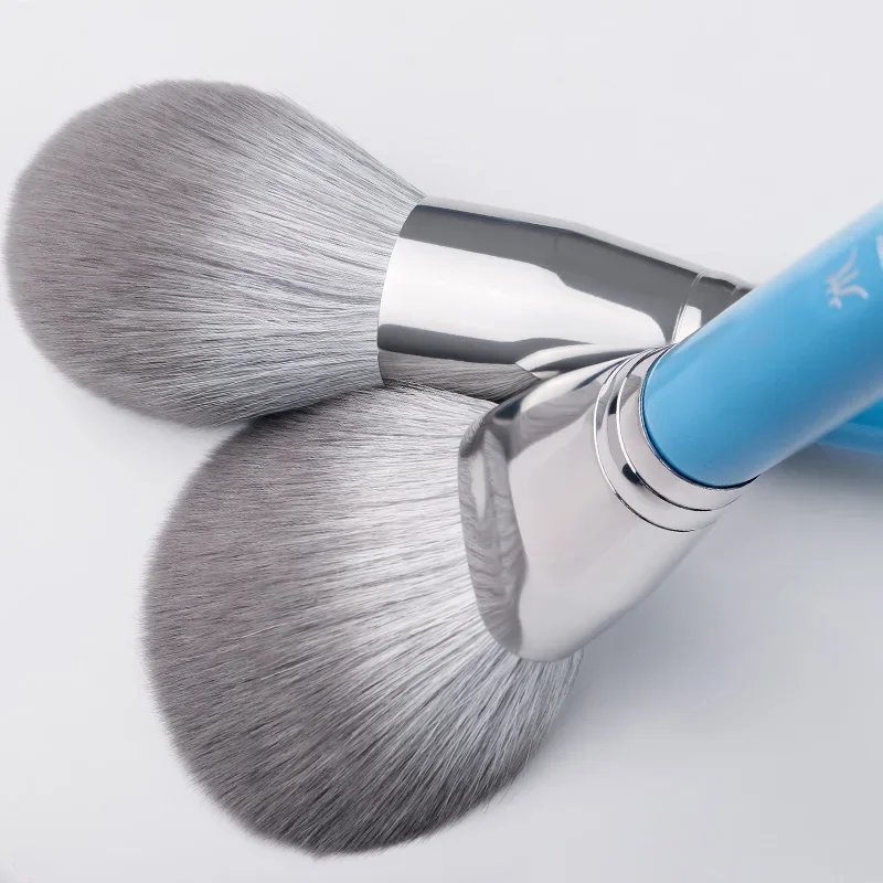 MyDestiny SHINY-BLUE 메이크업 브러쉬 세트 13pcs 슈퍼 소프트 합성 헤어 퀵 드라이 화장품 브러쉬 키트