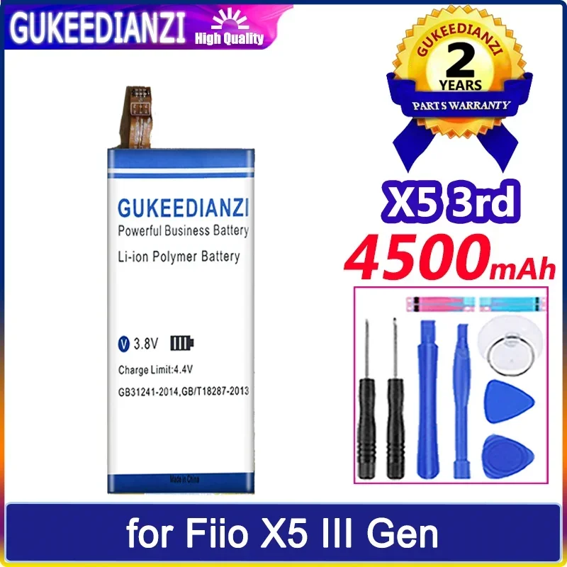 

GUKEEDIANZI Battery 4500mAh/4550mAh for Fiio X1 X3 X5 X7 II III Gen 3 Gen3 Player Speaker Music Batteria