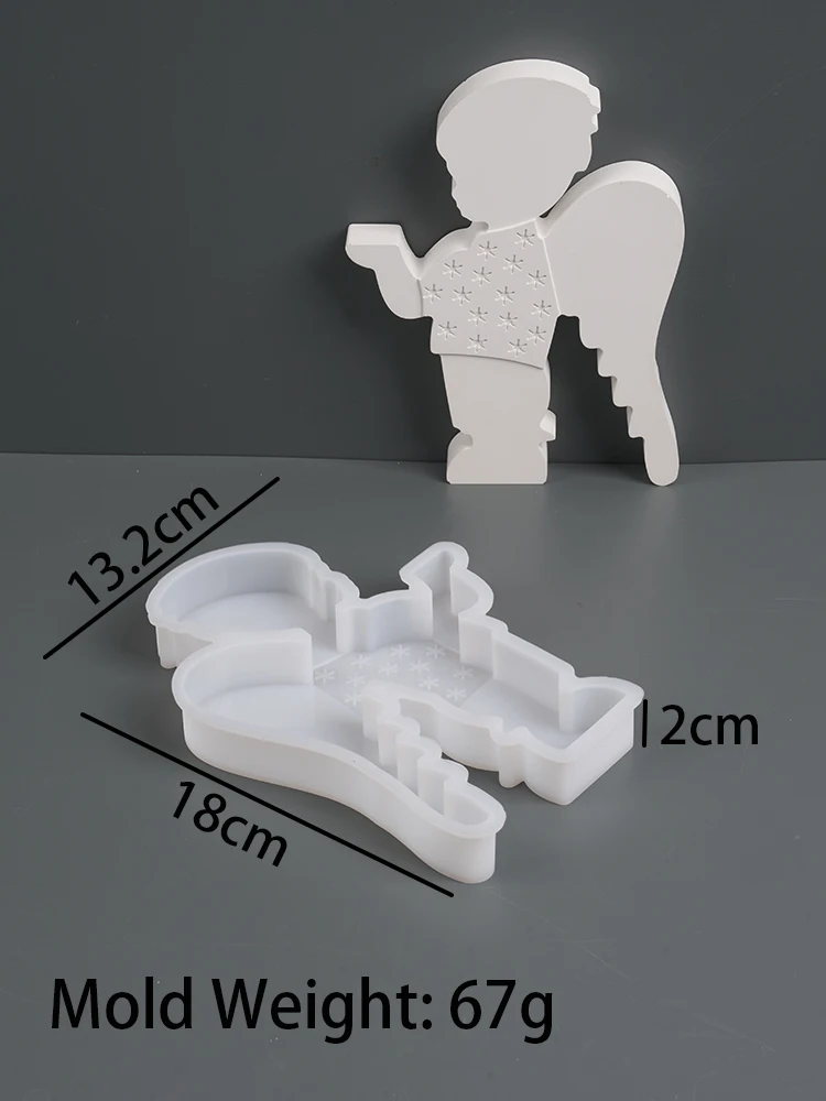 زوج من حامل شموع الملاك قوالب السيليكون DIY اليدوي...