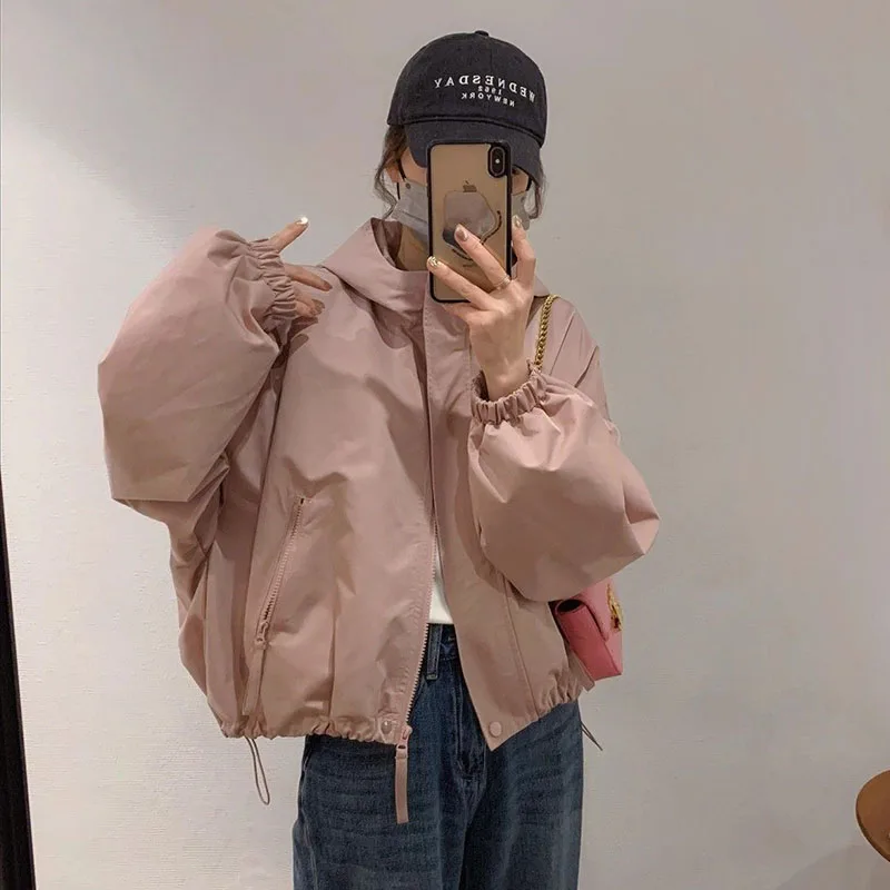 2026 New Summer Sun Protection Women's Jacket Long Sleeve Casual Windbreaker Female Hooded Overcoat Loose Basic Coats Outwear 1