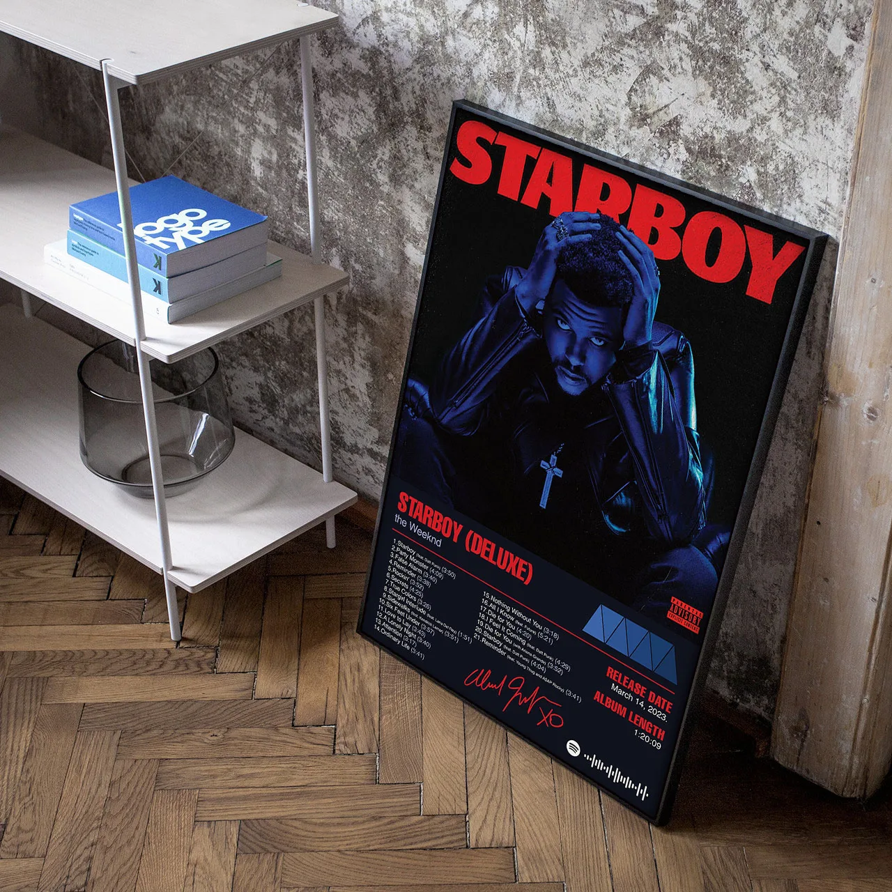Music Hot Album Star The Weeknd Starboy Poster Hip Hop Posters For Living Room Canvas Painting Art Home Wall Decor Picture Peckshirt