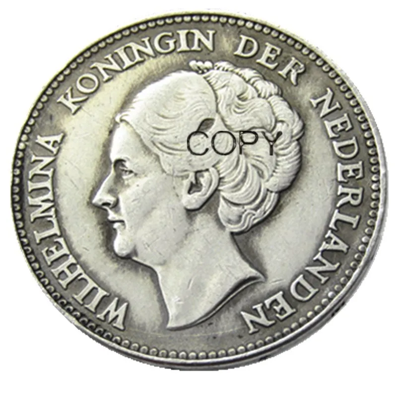 

Нидерланды, 1929 1 Gulden wilhelмин I Посеребренная копия декоративная монета