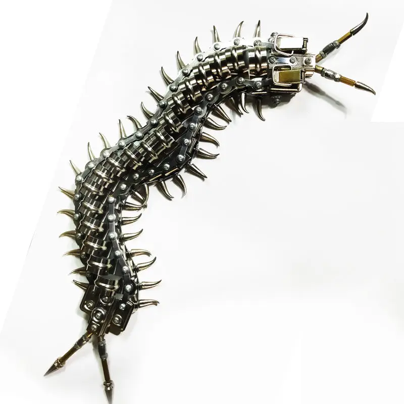 3D precision metal flying centipede trend play metal stainless steel assembly adult assembly decompression puzzle punk model toy