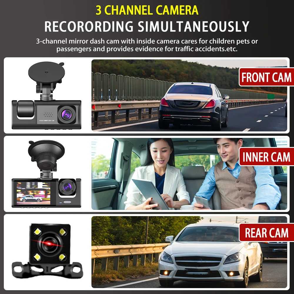 Smart Wifi Dvr Cam 130 Degree Wireless Car Dash Cam 1080P Full Hd