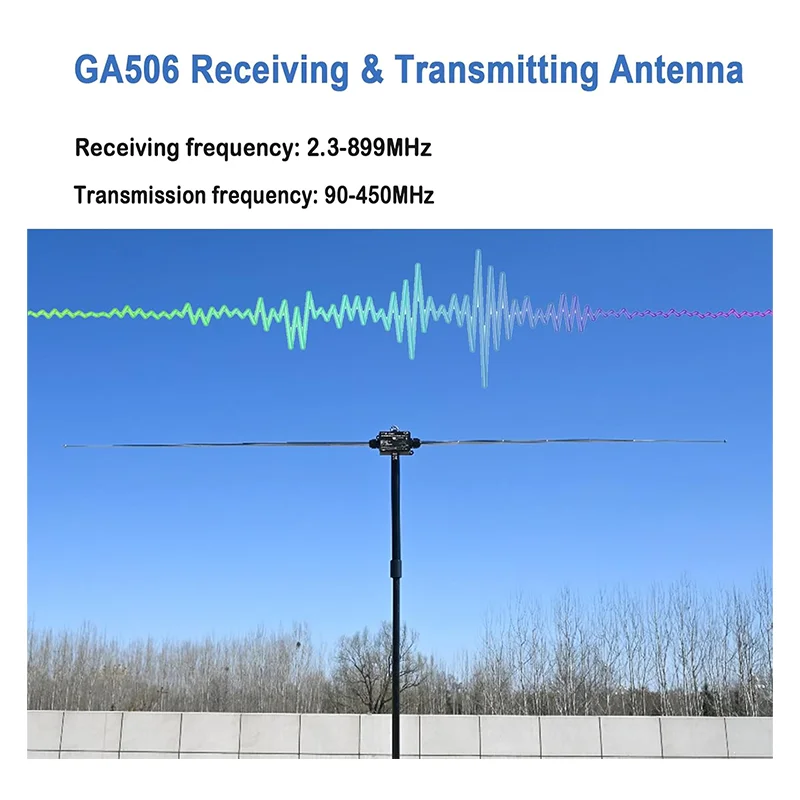 GA506 Portable Shortwave Radio Antenna,AURSINC Full Band Dipole Antenna Receiving: 2.3-899MHz Transmission: 90-450MHz