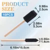 10/12 PCS Foam Paint Brushes, Sponge Brushes for Varnishes, Reusable Sponge Brushes with Wood Handles for Painting, Staining 4
