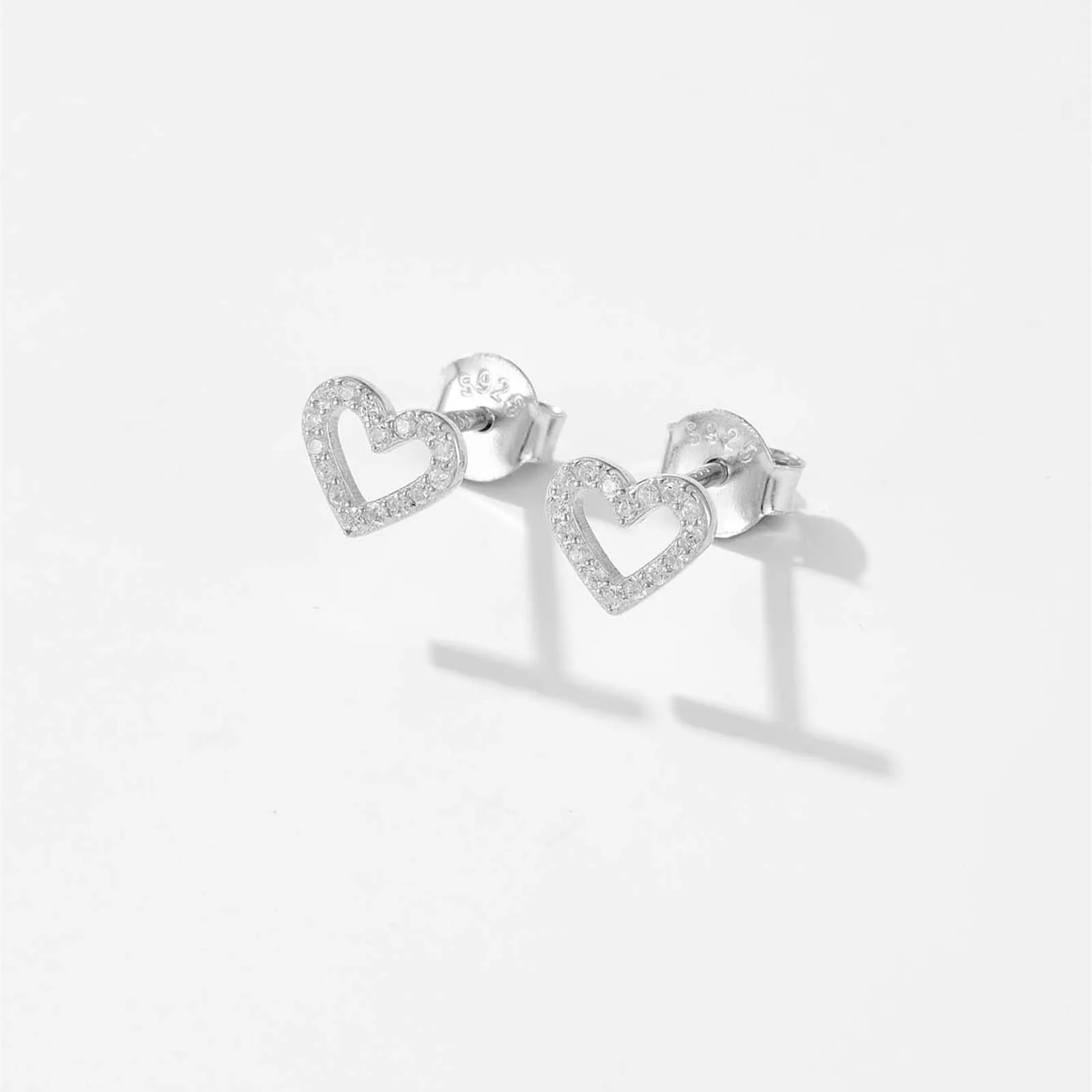 VEWANT Women 100% 925 Sterling Silver Heart Zircon Stud Earring 2024 Wedding Party Fine Luxury Fashion Jewelry 3